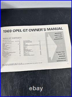 1969 Opel Gt Rare New Old Stock Owners Manual