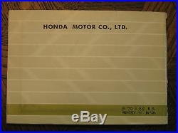 1970 70 Honda Sl175 Sl 175 K0 Ko Nos Original Oem Owner's Driver's Manual