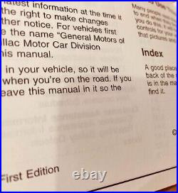 2004 CADILLAC XLR OWNERS MANUAL ONLY (NOS) NEW OLD STOCK 1st EDTION (RARE FIND)