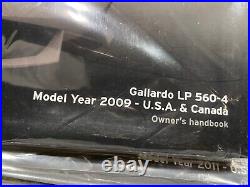 2009 Lamborghini Gallardo Lp 560-4 Owners Manual Lp560 560 (nos) New Old Stock