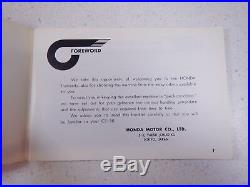 66-67-68 Honda Ct90 Trail 90 K0 Ct Ko Nos Original Oem Owner's Drivers Manual