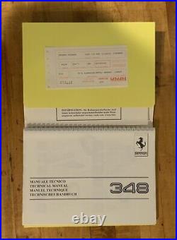 Ferrari 348 Owners Manual (705/92) Francorchamps New Old Stock Euro Cars