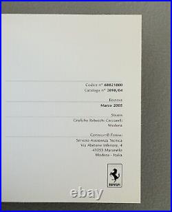 Ferrari F430 Warranty and Service manual (2098/04) BLANK, New Old Stock