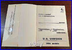 Ferrari Mondial 3.2 Mondial owners manual handbook new old stock 481/87