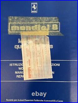 Ferrari Mondial 8 Workshop Manual (281/83) New Old Stock-Francorchamps