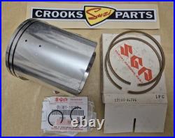 NOS 12110-41791 & 12140-41791 RM370 +. 75mm Genuine Suzuki Piston & Ring Set