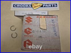 NOS 12110-41791 & 12140-41791 RM370 +. 75mm Genuine Suzuki Piston & Ring Set