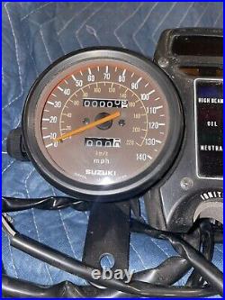 NOS 1979-83 OEM Suzuki GS models gauge cluster speedometer tachometer 0 Miles
