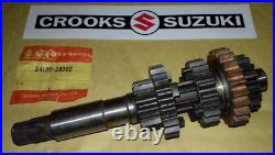 NOS 24120-28302 TM100 / TM125 Genuine Suzuki Clutch Countershaft Assy