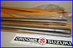 NOS 51110-20400 RM80 Genuine Suzuki Chrome Fork Inner Tube Set, 30mm Diameter
