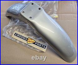 NOS 53111-46401-13L RM50 / DS80 C 1978 Genuine Suzuki Silver Front Mudguard