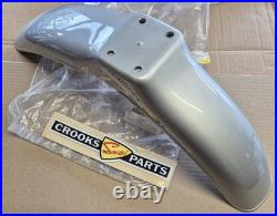 NOS 53111-46401-13L RM50 / DS80 C 1978 Genuine Suzuki Silver Front Mudguard