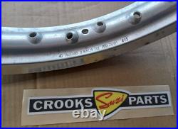 NOS 65311-20510 1983 RM80HD 18 x 1.85 Genuine Suzuki Silver Ally Rear Wheel Rim NOS 65311-20510 1983 RM80HD 18 x 1.85 Genuine Suzuki Silver Ally Rear Wheel Rim