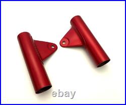 NOS Pair of Suzuki B120 Headlamp Brackets Candy Rose Red 51530-07010 51540-07010 NOS Pair of Suzuki B120 Headlamp Brackets Candy Rose Red 51530-07010 51540-07010