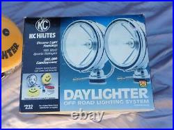 NOS Vintage KC HILITES Daylighter #232 Chrome Off-Road Lights Dune Buggy 100W