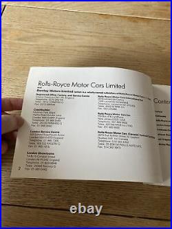 Rolls Royce/Bentley Service History Book unused New Old Stock Blank Book