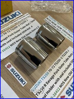 SUZUKI 1970-1972 TS250 SAVAGE NOS ORIGINAL FORK OUTER TUBE NUT 51150-16412 x 2 SUZUKI 1970-1972 TS250 SAVAGE NOS ORIGINAL FORK OUTER TUBE NUT 51150-16412 x 2
