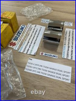 SUZUKI 1970-1972 TS250 SAVAGE NOS ORIGINAL FORK OUTER TUBE NUT 51150-16412 x 2 SUZUKI 1970-1972 TS250 SAVAGE NOS ORIGINAL FORK OUTER TUBE NUT 51150-16412 x 2