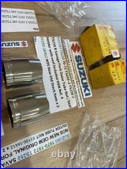 SUZUKI 1970-1972 TS250 SAVAGE NOS ORIGINAL FORK OUTER TUBE NUT 51150-16412 x 2 SUZUKI 1970-1972 TS250 SAVAGE NOS ORIGINAL FORK OUTER TUBE NUT 51150-16412 x 2