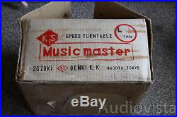 SUZUKI DENKI Music Master Idler Drive Record Player NEW OLD STOCK 60Hz