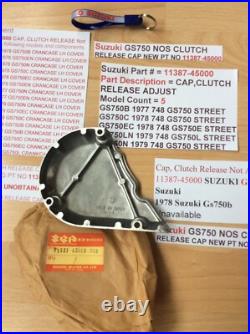 SUZUKI GS750 NOS CLUTCH RELEASE CAP NEW IN SUZUKI BAG PT NO 11387-45000 WithTAG
