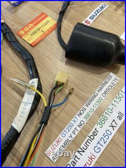 SUZUKI GT250 X7 NOS WIRING HARNESS 36610-11300 36610-11301 36610-11302 new + tag