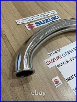 SUZUKI GT250 X7 all nos exhaust header pipe 14160-11302 / 14150-11302 left + rig SUZUKI GT250 X7 all nos exhaust header pipe 14160-11302 / 14150-11302 left + rig