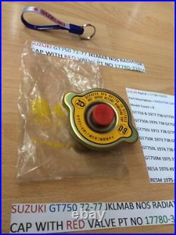 SUZUKI GT750 JKLMAB RE5 Radiator Cap red valve NOS IN PARTS BAG 17780-31010