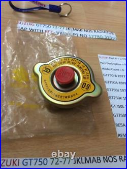 SUZUKI GT750 JKLMAB RE5 Radiator Cap red valve NOS IN PARTS BAG 17780-31010