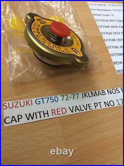 SUZUKI GT750 JKLMAB RE5 Radiator Cap red valve NOS IN PARTS BAG 17780-31010