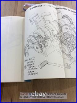 SUZUKI GT750 j/k SERVICE MANUAL PRINTED IN JAPAN 1976 LOVELY INTERNAL PAGES NOS