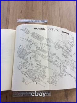 SUZUKI GT750 j/k SERVICE MANUAL PRINTED IN JAPAN 1976 LOVELY INTERNAL PAGES NOS