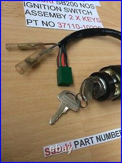 SUZUKI SB200 NOS IGNITION SWITCH PT NO 37110-10220 s/s 37110-10222 NEW 2 X KEYS