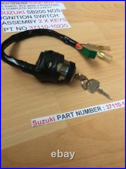 SUZUKI SB200 NOS IGNITION SWITCH PT NO 37110-10220 s/s 37110-10222 NEW 2 X KEYS SUZUKI SB200 NOS IGNITION SWITCH PT NO 37110-10220 s/s 37110-10222 NEW 2 X KEYS