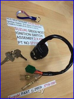 SUZUKI SB200 NOS IGNITION SWITCH PT NO 37110-10220 s/s 37110-10222 NEW 2 X KEYS