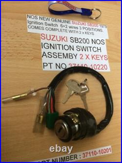 SUZUKI SB200 NOS IGNITION SWITCH PT NO 37110-10220 s/s 37110-10222 NEW 2 X KEYS SUZUKI SB200 NOS IGNITION SWITCH PT NO 37110-10220 s/s 37110-10222 NEW 2 X KEYS