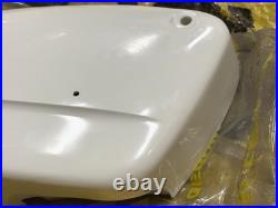 Suzuki 80 K10 K11 K15 LH Frame Cover White NOS Genuine Japan 47211-03970-064