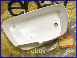 Suzuki 80 K10 K11 K15 LH Frame Cover White NOS Genuine Japan 47211-03970-064
