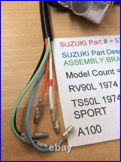 Suzuki A100 Rv90 Ts50 Nos Lever Switch Assembly Brake Wiring Pt57300-20625 New