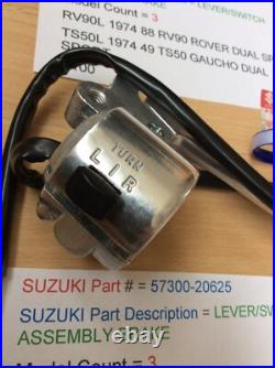Suzuki A100 Rv90 Ts50 Nos Lever Switch Assembly Brake Wiring Pt57300-20625 New