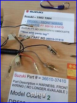 Suzuki Dr500 1983 1984 Nos Wiring Harness Assembly Pt 36610-37410 Obsolete