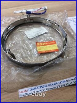 Suzuki GS450 GSX250 GSX400 TS250 B/C Headlamp Rim NOS Genuine PT NO 35111-30520 Suzuki GS450 GSX250 GSX400 TS250 B/C Headlamp Rim NOS Genuine PT NO 35111-30520