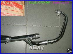 Suzuki GSX400 Exhaust Pipe L+R 1981 NOS GSX400F Muffler 14301-33215 14302-33215