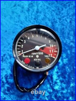 Suzuki GT125 L, M Tachometer, Tacho, Black, Genuine, 34201-36010/1 NOS Mint #