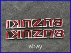 Suzuki GT185 GT250 GT380 GT550 T350 Tank Badges Emblem NOS Genuine 68111-33000