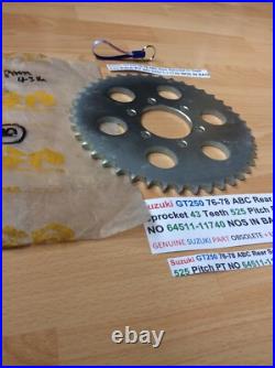 Suzuki GT250 76-78 ABC Rear Sprocket 43 Teeth 525 Pitch PT NO 64511-11740 NOS