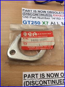 Suzuki GT250 X7 ALL NOS EXHAUST CLAMPS X 2 PIECES PT NO 14182-11301 NEW IN BAGS