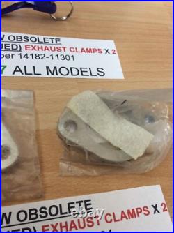 Suzuki GT250 X7 ALL NOS EXHAUST CLAMPS X 2 PIECES PT NO 14182-11301 NEW IN BAGS