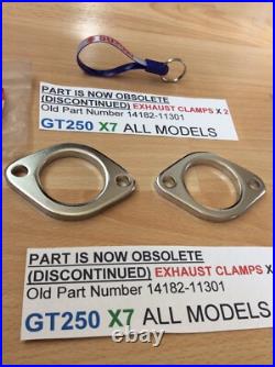 Suzuki GT250 X7 ALL NOS EXHAUST CLAMPS X 2 PIECES PT NO 14182-11301 NEW IN BAGS