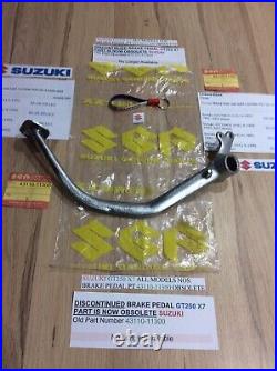 Suzuki GT250 X7 E EN NOS REAR BRAKE PEDAL ASSEMBLY NEW IN BAG PT 43110-11300